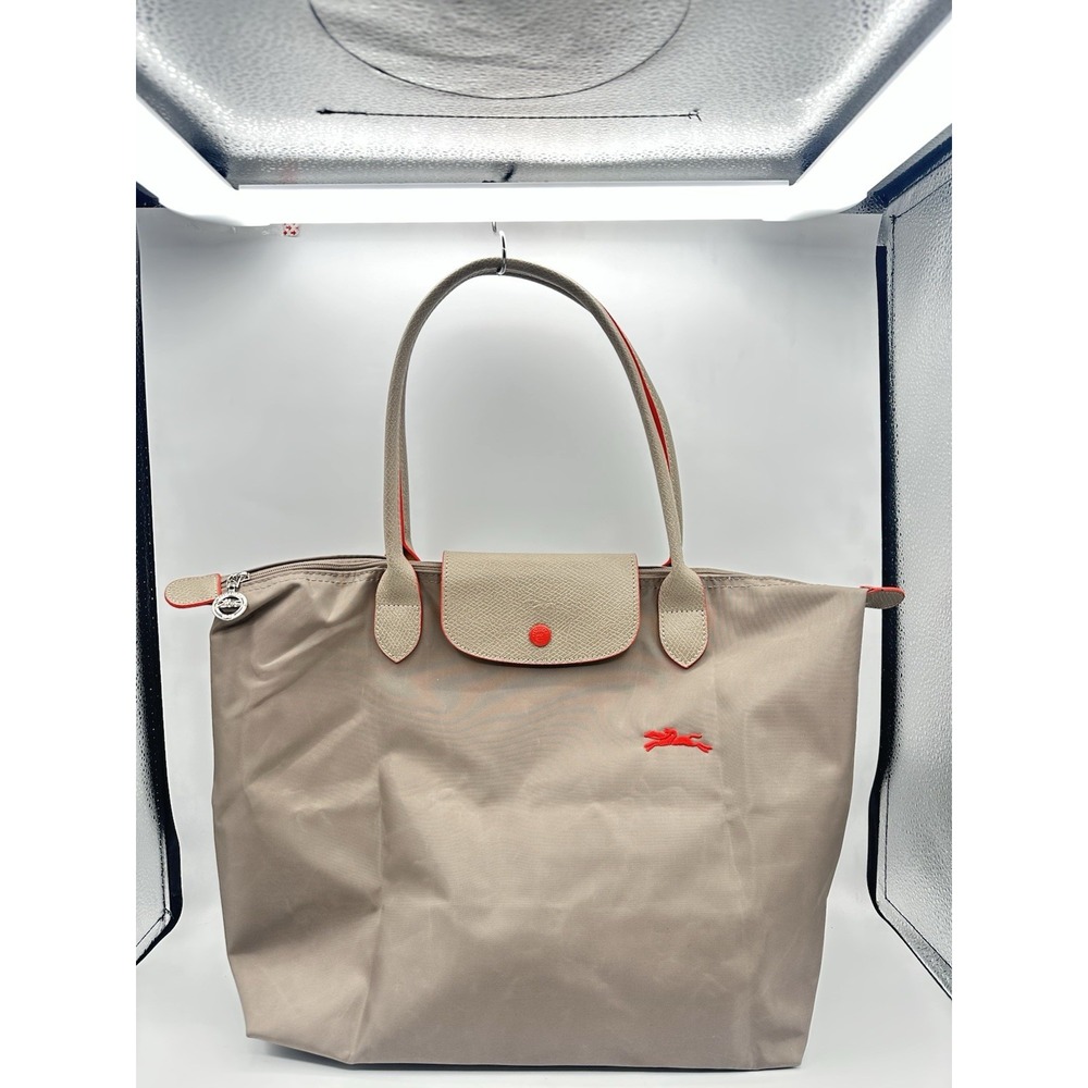 LONGCHAMP Tote bag 70th anniversary horse embroidery Gray